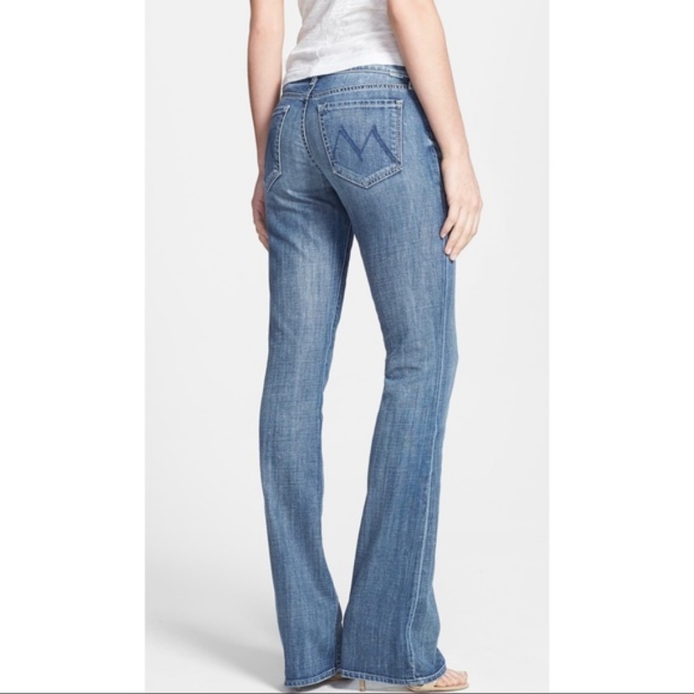 MOTHER The Outsider Denim Jeans in Hooked Wash Low Rise Bootcut size 28 - Picture 2 of 13